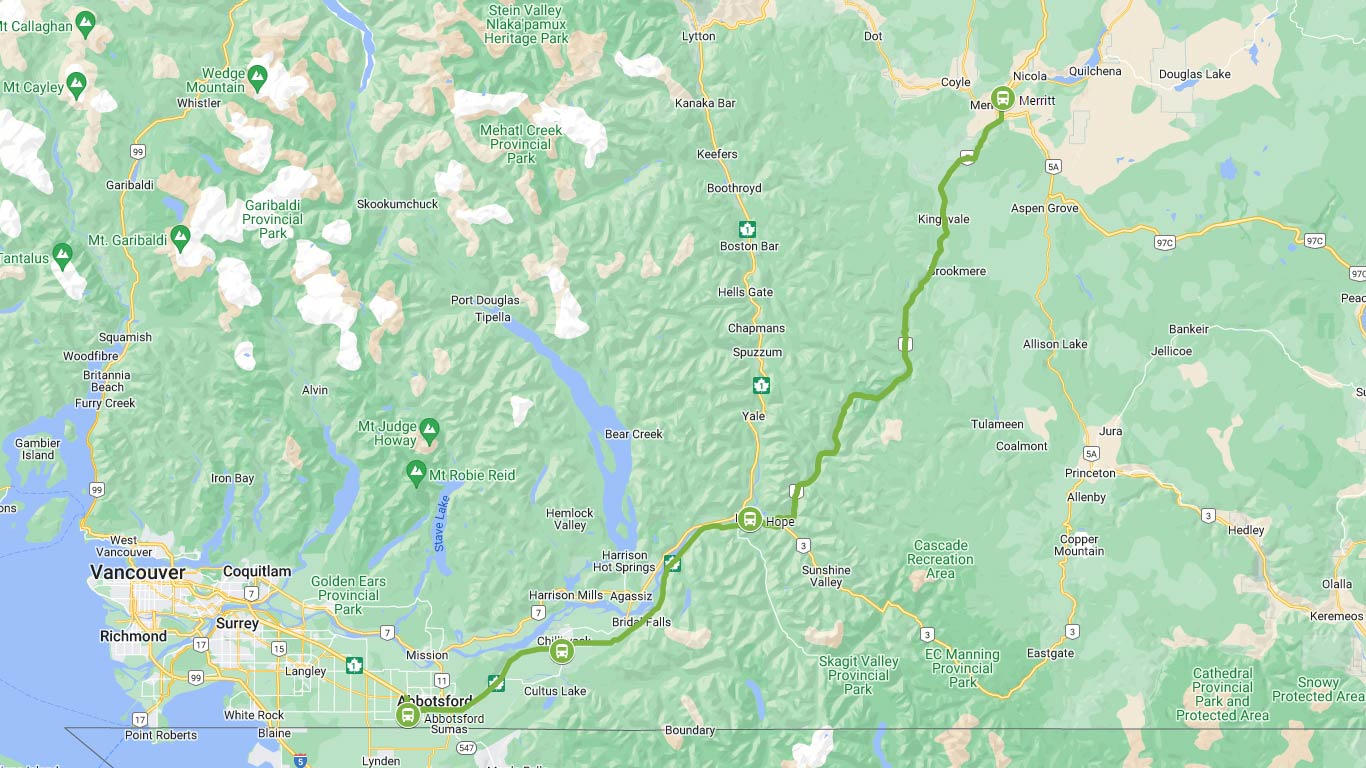 Abbotsford to Merritt - Ebus