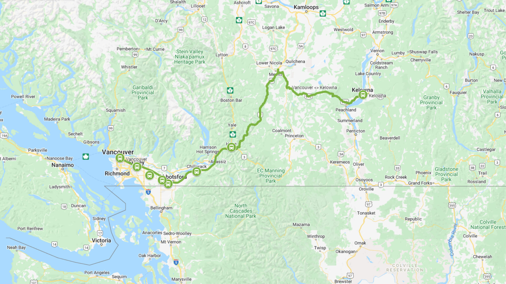 Vancouver to Kelowna - Ebus