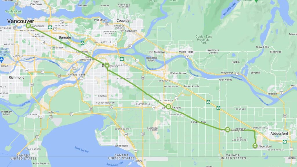 Vancouver to Abbotsford - Ebus
